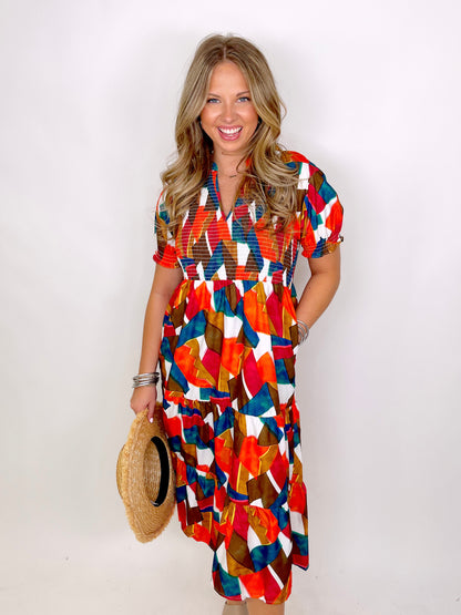 The Piper Midi Dress-Midi Dress-THML-The Village Shoppe, Women’s Fashion Boutique, Shop Online and In Store - Located in Muscle Shoals, AL.