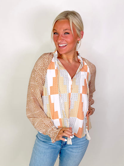 The Ashley Blouse-Blouse-THML-The Village Shoppe, Women’s Fashion Boutique, Shop Online and In Store - Located in Muscle Shoals, AL.