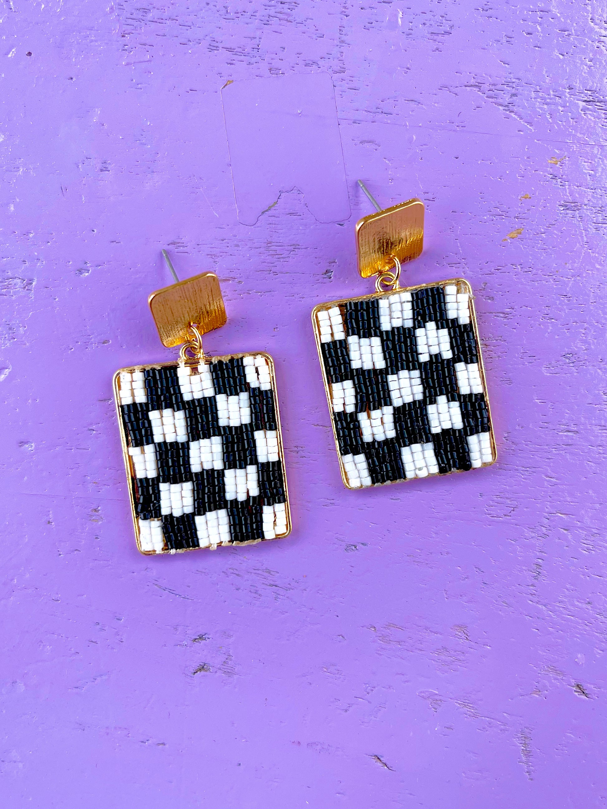 Finish Line Earrings-Earrings-Golden Stella-The Village Shoppe, Women’s Fashion Boutique, Shop Online and In Store - Located in Muscle Shoals, AL.