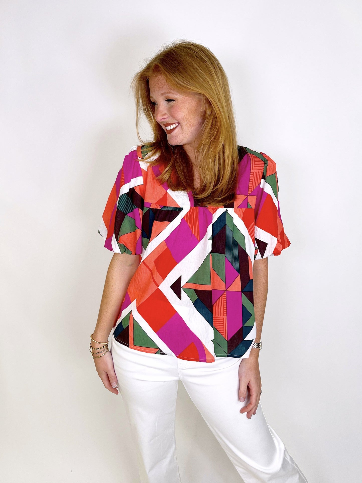 The Camille Top-Short Sleeves-THML-The Village Shoppe, Women’s Fashion Boutique, Shop Online and In Store - Located in Muscle Shoals, AL.
