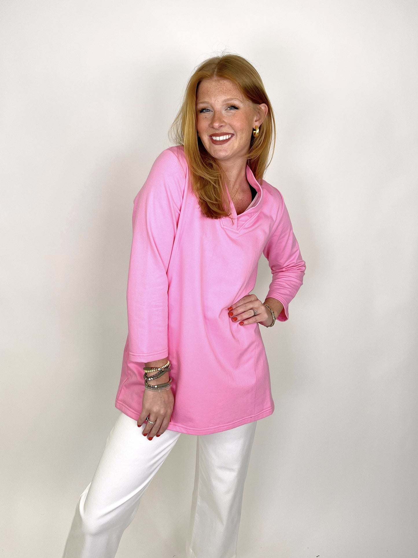 The Christina Tunic-Long Sleeves-Christopher Calvin-The Village Shoppe, Women’s Fashion Boutique, Shop Online and In Store - Located in Muscle Shoals, AL.