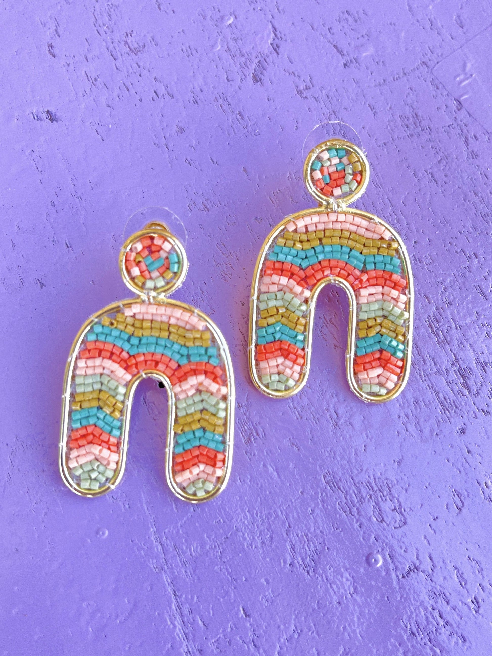 Somewhere Over the Rainbow Earrings-Earrings-Ink & Alloy-The Village Shoppe, Women’s Fashion Boutique, Shop Online and In Store - Located in Muscle Shoals, AL.